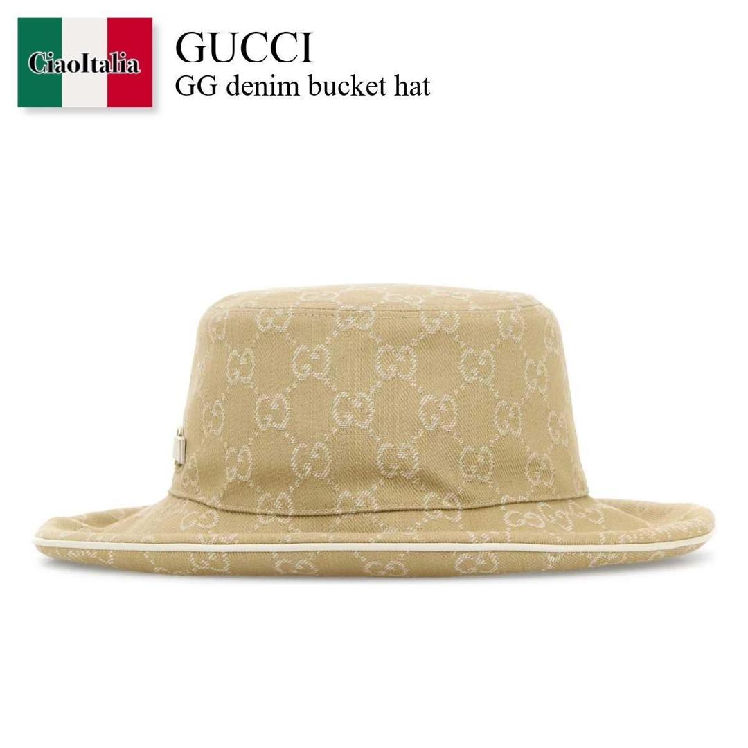 ♡新品 GUCCI グッチ 上品 ライトグレー 女優帽子 ハット size L♡ グッチ レディース 帽子 GUCCI ブランド ハット バケットハット