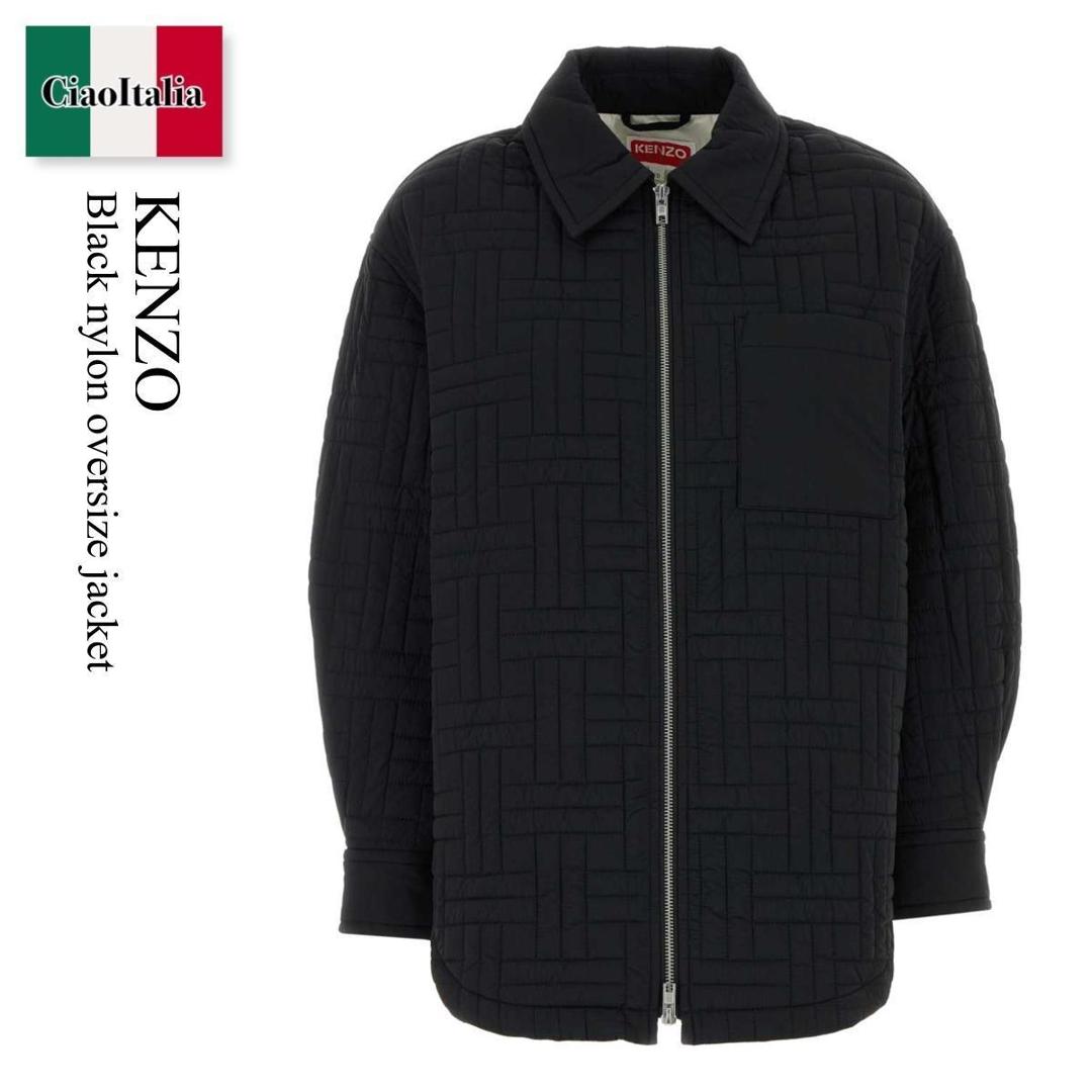 【数量限定・在庫限り・早い者勝ち！】 ケンゾー / Kenzo Black Nylon Oversize Jacket / FF62BL2399NN / FF62BL2399NN 99 / FF62BL2399NN99 / ブルゾン