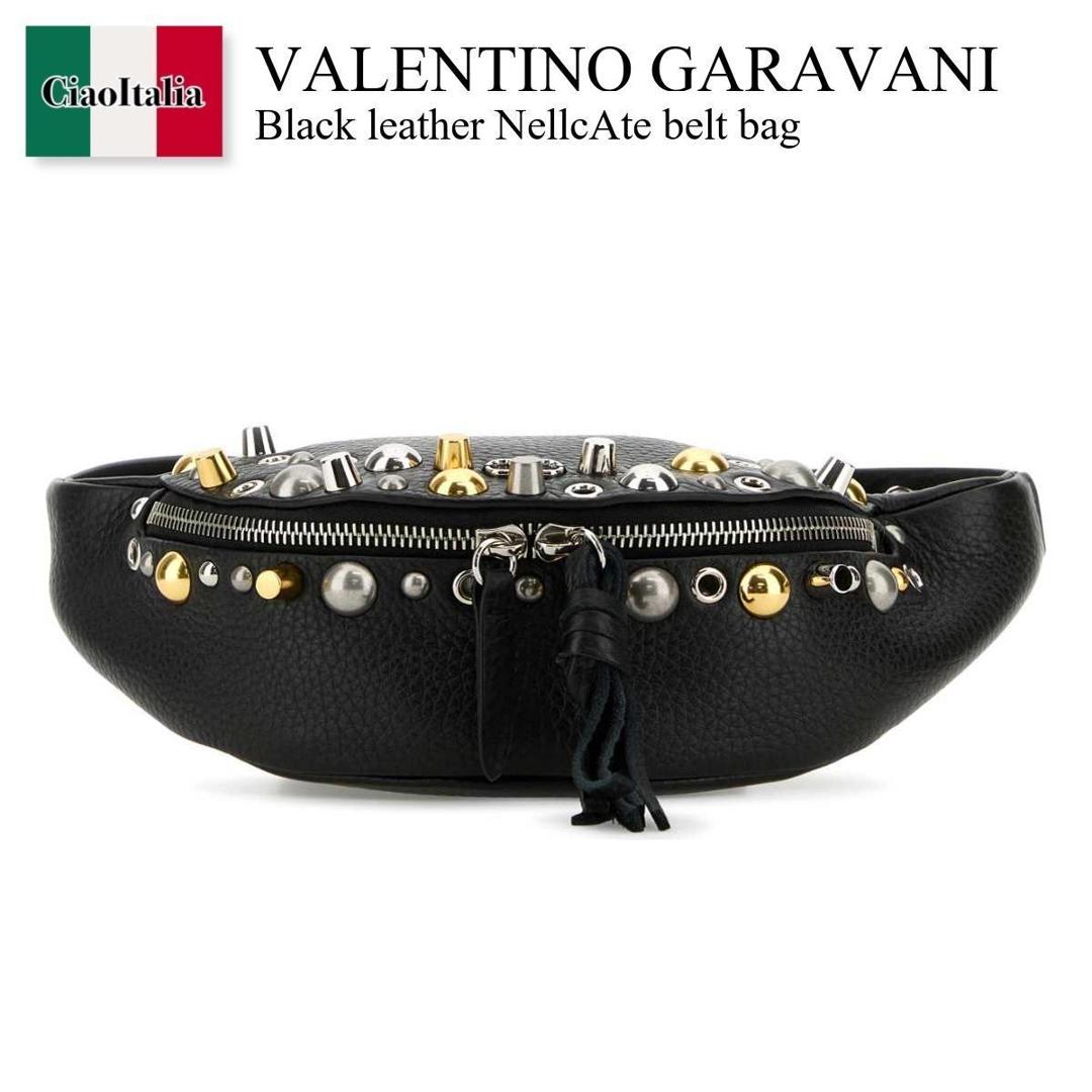 【数量限定・在庫限り・早い者勝ち！】 バレンチノ / かばん / カバン / Valentino Garavani Black Leather Nellcate Belt Bag / 7Y2B0R39MJL / 7Y2B0R39MJL 0NO / 7Y2B0R39MJL0NO / ショルダーバッグ
