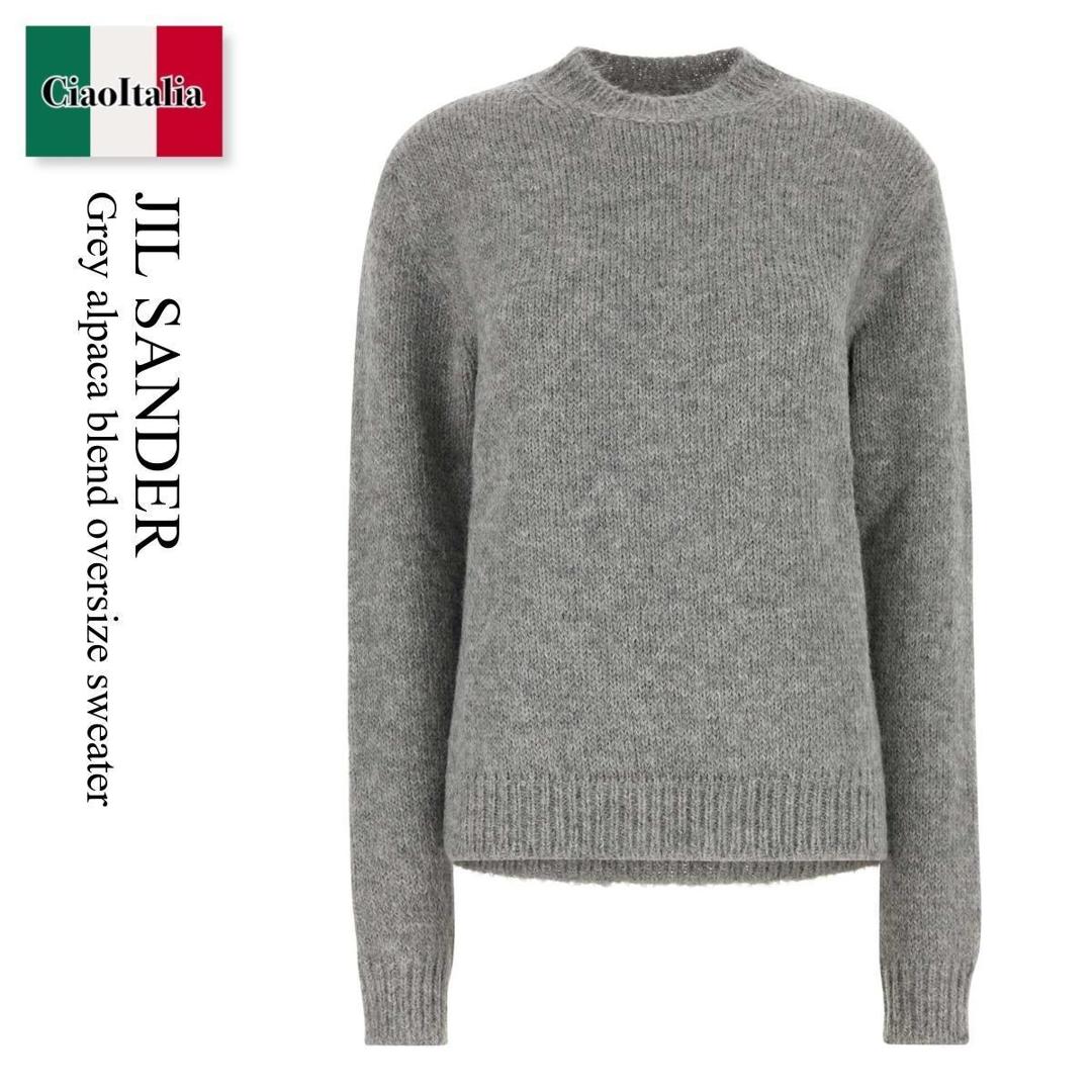 ジルサンダー　ウール　クルーネック　ニット　セーター　無地　グレー　44 長袖 楽天市場】ジルサンダー JIL SANDER クルーネックニット