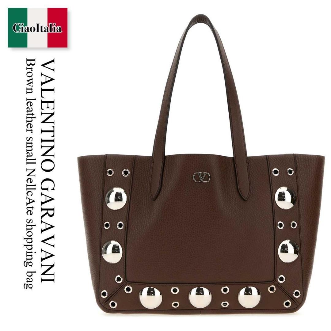 【数量限定・在庫限り・早い者勝ち!】 バレンチノ / かばん / カバン / Valentino Garavani Brown Leather Small Nellcate Shopping Bag / 7W2B0R88MJL / 7W2B0R88MJL W04 / 7W2B0R88MJLW04 / トートバッグ
