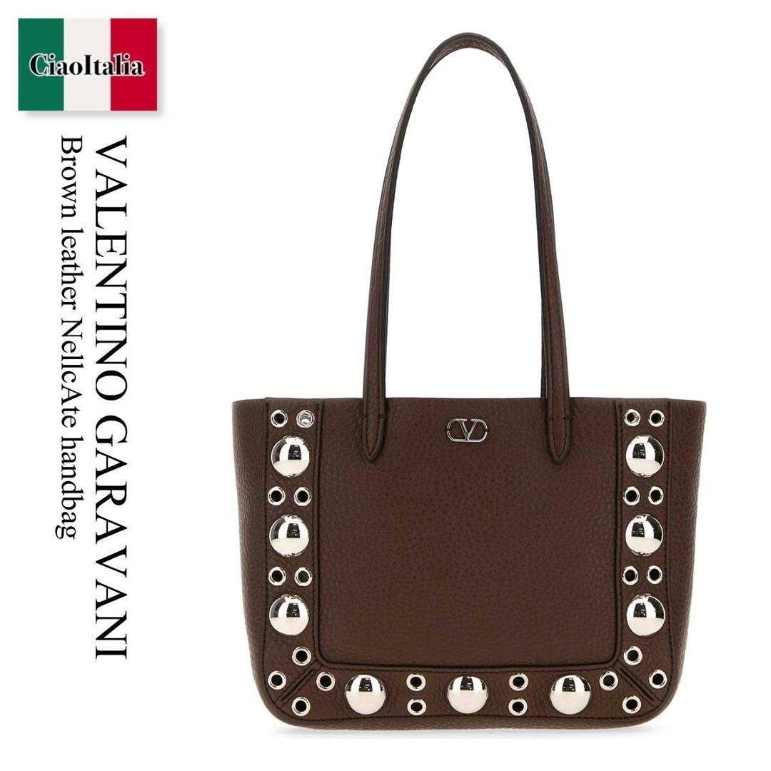 【量目押さえる・店卸し資産極限点・早め者制勝！】 バレンチノ / かばん / 嚢 / Valentino Garavani Brown Leather Nellcate Handbag / 7W2B0R89MJL / 7W2B0R89MJL W04 / 7W2B0R89MJLW04 / ハンドバック