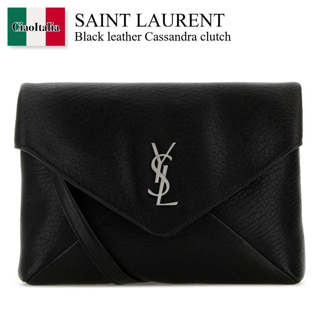 【寸法押さえる・店卸し資産境界線・早め者制覇！】 サンローラン / かばん / 袋 / Saint Laurent Black Leather Cassandra Clutch / 801490 AACIU / 801490 AACIU 1000 / 801490AACIU / 801490AACIU 1000 / 801490AACIU1000 / クラッチペダル御徒面子