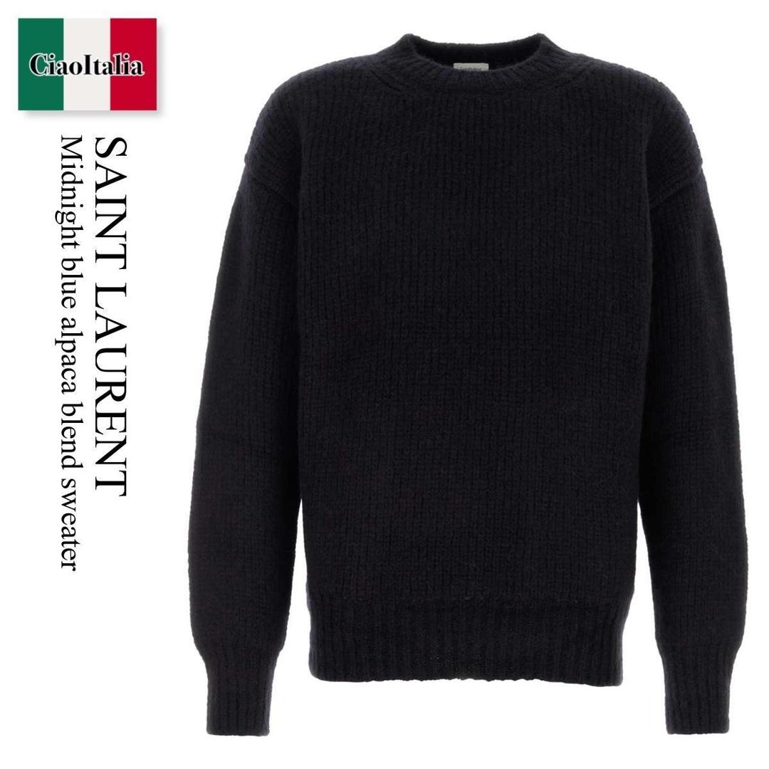 楽天市場】サンローランパリ トップス ニット ロゴ セーター ブラック