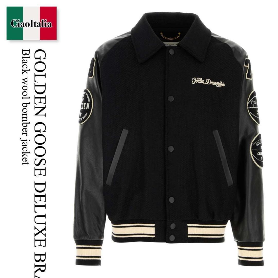 【数量限定・在庫限り・早い者勝ち！】 ゴールデングース / Golden Goose Deluxe Brand Black Wool Bomber Jacket / GMP01296P000940 / GMP01296P000940 90194 / GMP01296P00094090194 / MA-1