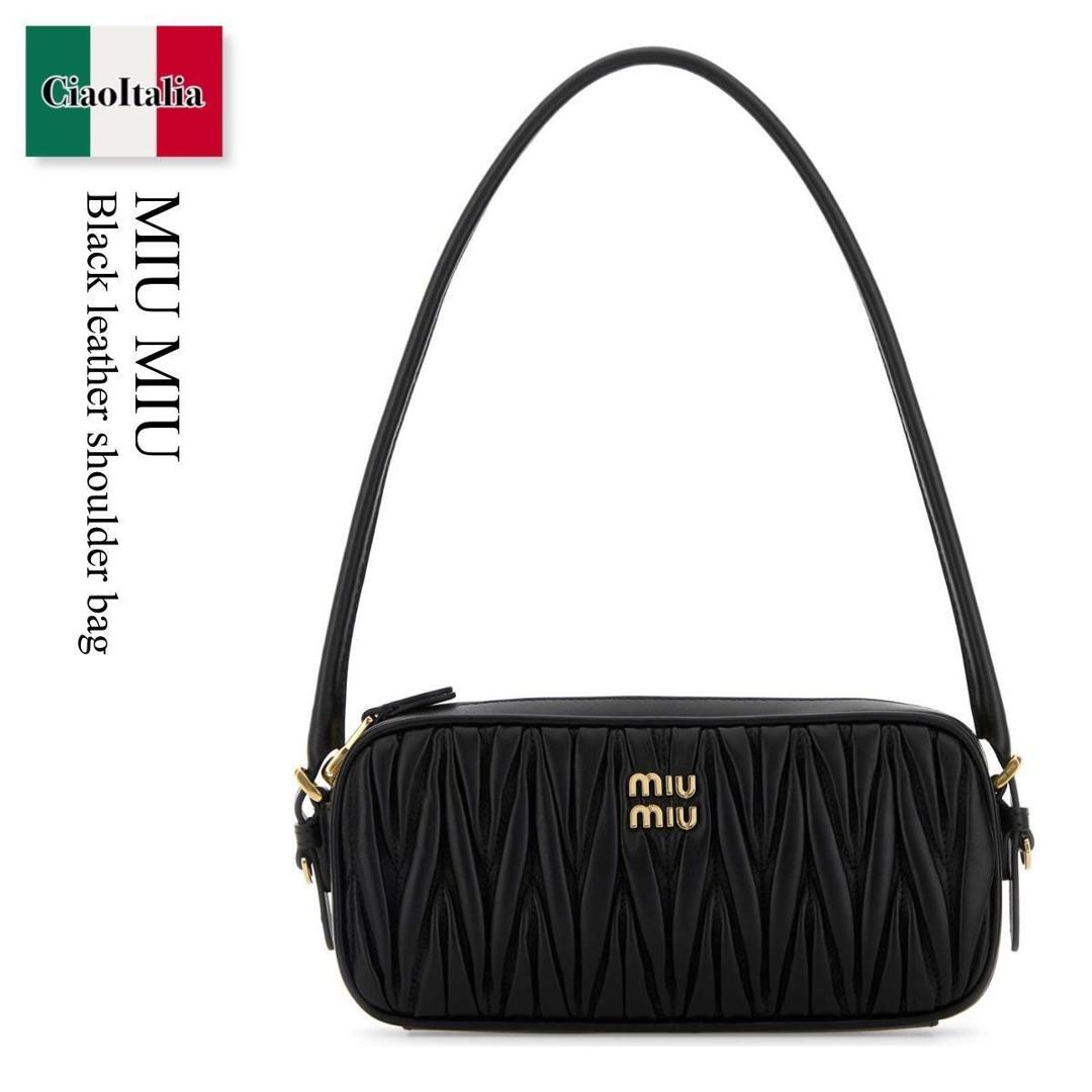 miu miu 巾着　バッグ miu miu（ミュウミュウ） マテラッセ 巾着バッグ ショルダーバッグ 黒