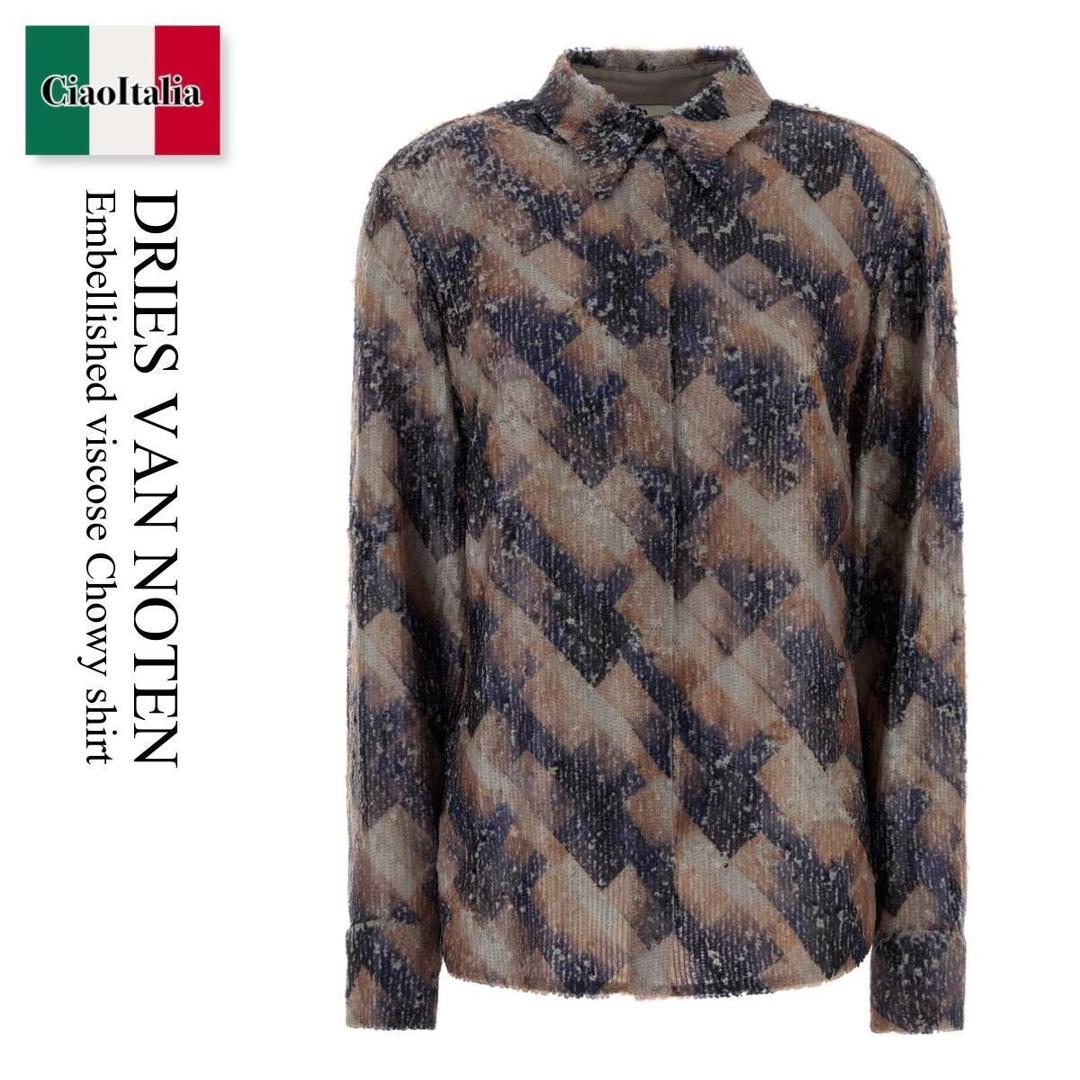 【数量限定・在庫限り・早い者勝ち！】 ドリス ヴァン ノッテン / Dries Van Noten Embellished Viscose Chowy Shirt / 2520107632316 / 2520107632316 401 / 2520107632316401 / ブラウス・シャツ｜Ciao Italia