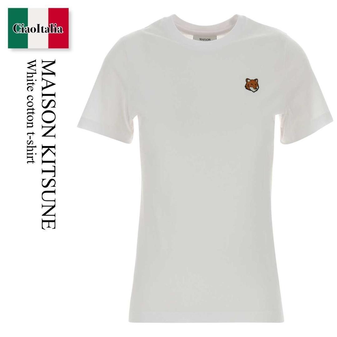 【数量限定・在庫限り・早い者勝ち！】 メゾン キツネ / Maison Kitsune White Cotton T-Shirt / PW00113KJ7026 / PW00113KJ7026 P100 / PW00113KJ7026P100 / Tシャツ・カットソー