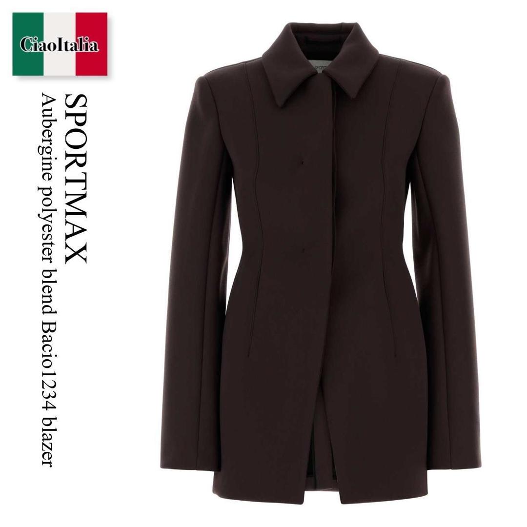【数量限定・在庫限り・早い者勝ち!】 スポーツマックス / Sportmax Aubergine Polyester Blend Bacio1234 Blazer / 252204 002 / 252204 6083600 002 / 2522046083600 / 2522046083600 002 / 2522046083600002 / ジャケット|Ciao Italia