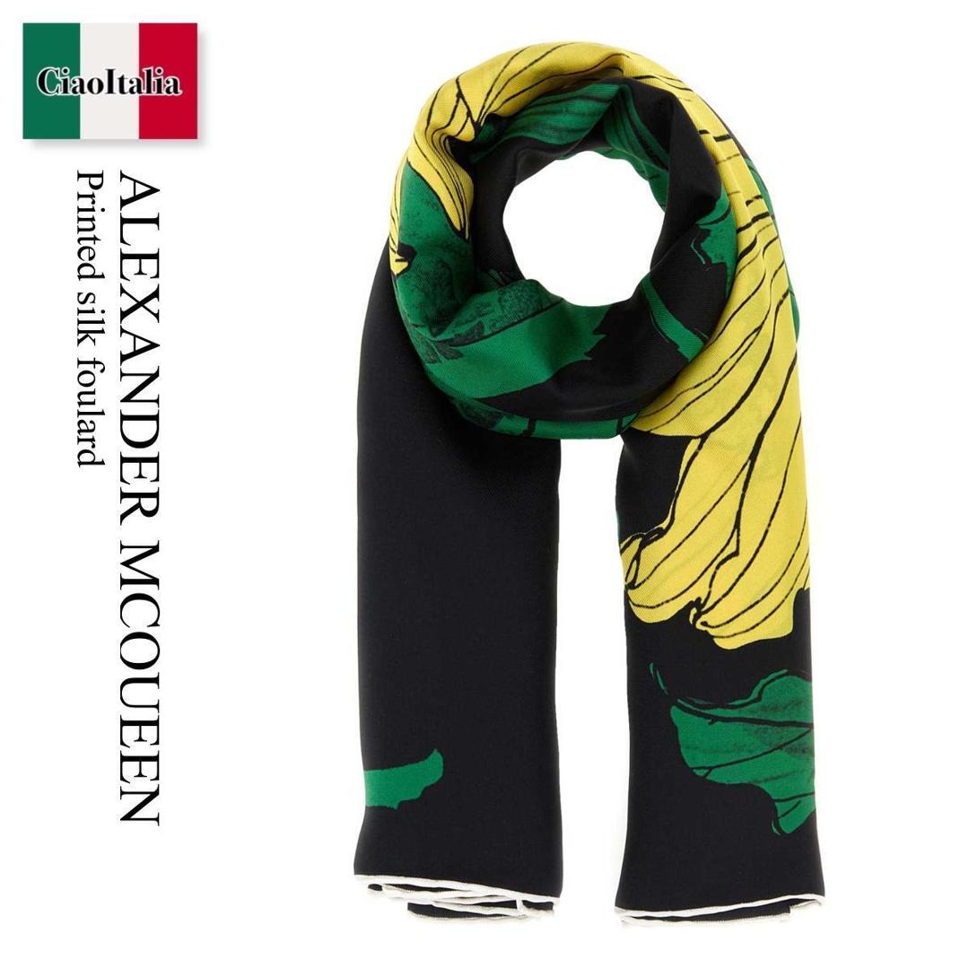 【量目制限事項・店卸し資産区分線・早め者戦勝！】 アレキサンダー・マックイーン / Alexander Mcqueen Printed Silk Foulard / 847721 3001Q / 847721 3001Q 1075 / 8477213001Q / 8477213001Q 1075 / 8477213001Q1075 / えり巻き マフラー・スカーフ-バッグ・小物・ブランド雑貨-レディーススカーフ