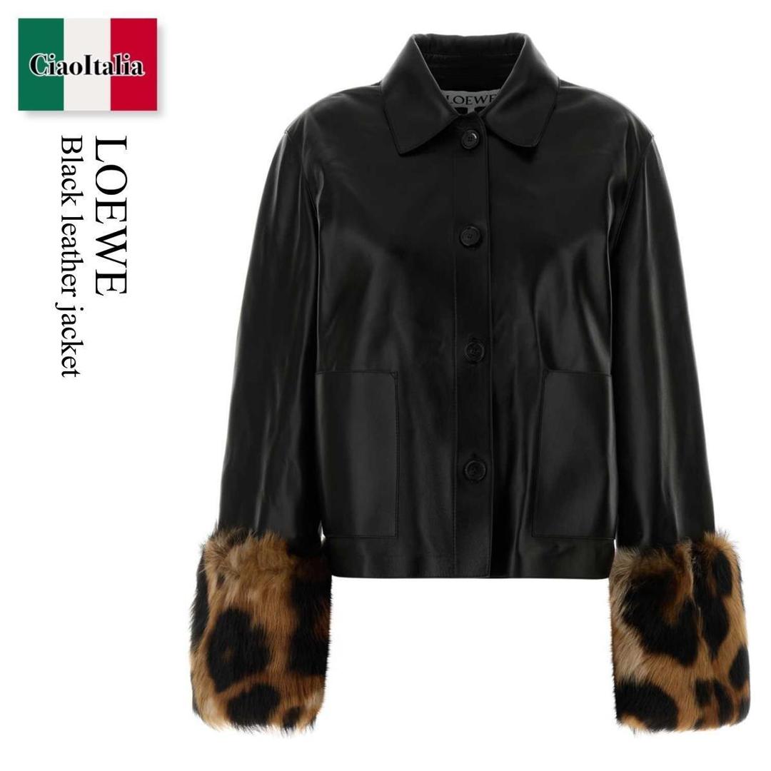 楽天市場】LOEWE / ロエベ | レザー ダブル ライダースジャケット | 36