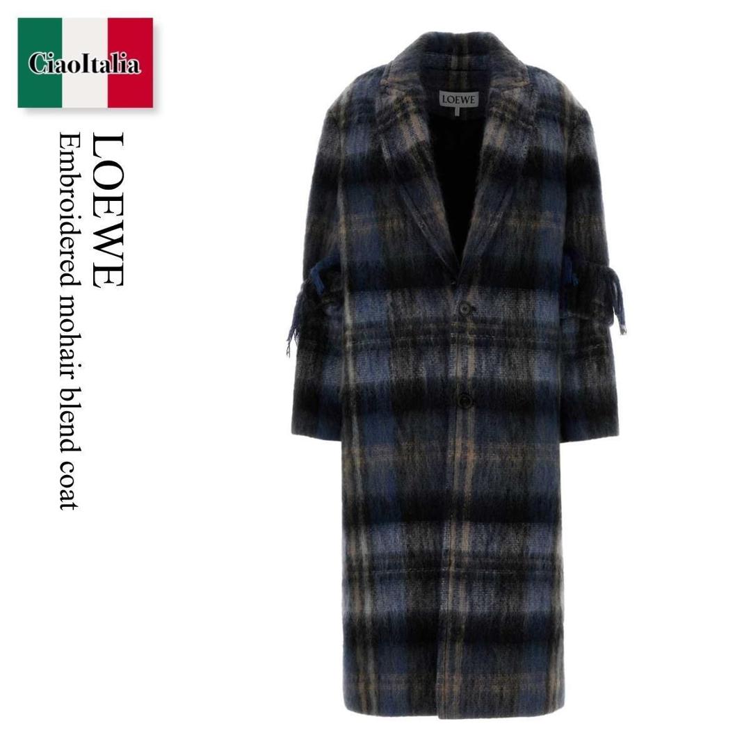 【数量限定・在庫限り・早い者勝ち！】 ロエベ / Loewe Embroidered Mohair Blend Coat / S540Y01XBH / S540Y01XBH BLUEMULTICOLOR / S540Y01XBHBLUEMULTICOLOR / コート｜Ciao Italia