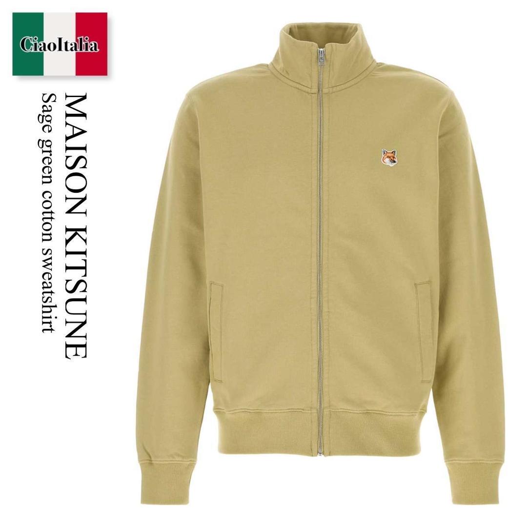 【分量制限事項・店卸し資産区分け・早め者白星！】 棲み家 狐狸 / Maison Kitsune Sage Green Cotton Sweatshirt / OM02134KM0001 / OM02134KM0001 P357 / OM02134KM0001P357 / スウェット・トレーナー