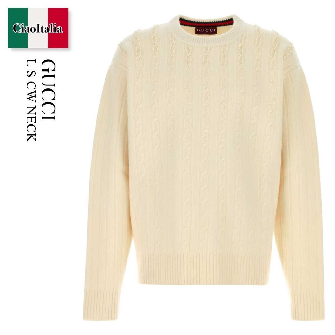 【物量制限事項・店卸し資産極限点・早め者制覇！】 グッチ / Gucci L S Cw Neck / 824563 XKESM / 824563 XKESM 9692 / 824563XKESM / 824563XKESM 9692 / 824563XKESM9692 / 編み物・ティーシャツ