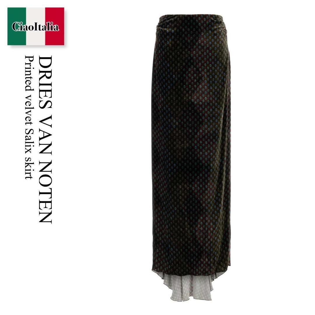 【数量限定・在庫限り・早い者勝ち!】 ドリス ヴァン ノッテン / Dries Van Noten Printed Velvet Salix Skirt / 2520108362254 / 2520108362254 606 / 2520108362254606 / スカート|Ciao Italia