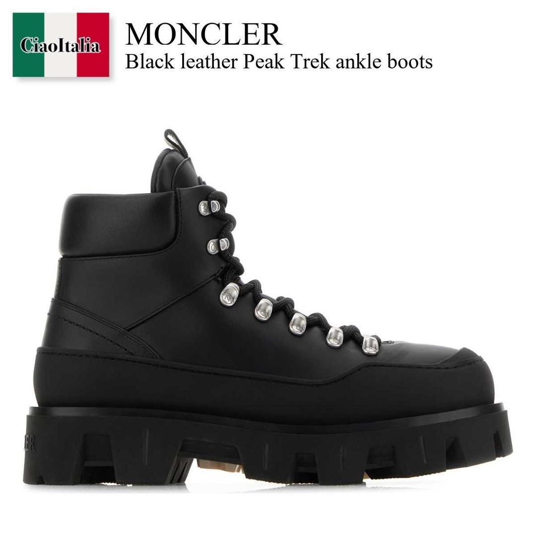 箱付き美品✨MONCLER スエード アンクルブーツ　ブラック　ワーク 箱付き美品✨MONCLER スエード アンクルブーツ ブラック ワーク