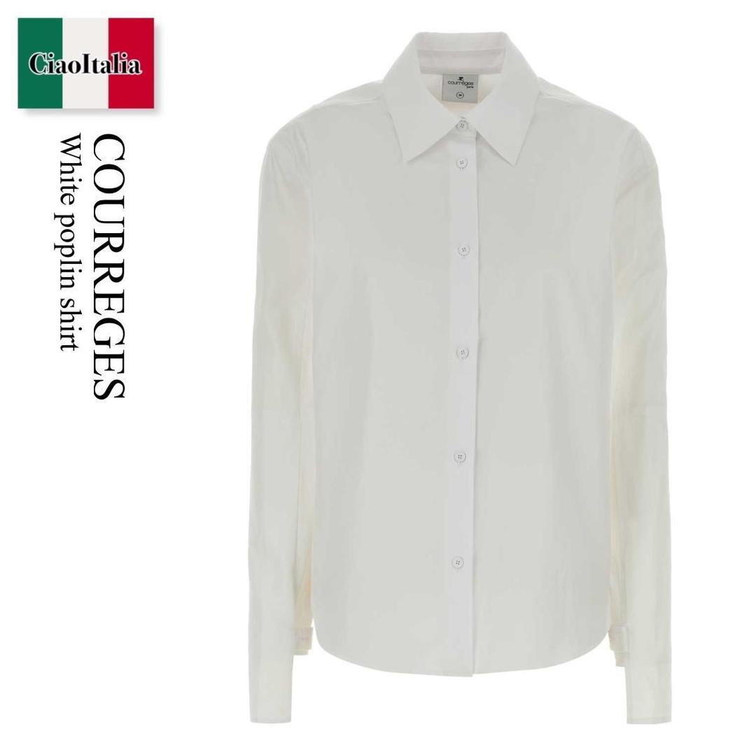 【数量限定・在庫限り・早い者勝ち！】 クレージュ / Courreges White Poplin Shirt / 425CCH118CO0080 / 425CCH118CO0080 0001 / 425CCH118CO00800001 / ブラウス・シャツ｜Ciao Italia