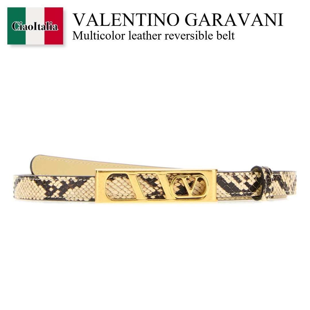 バレンティノ　ベルト ヴァレンティノVALENTINO Vバックルレザーベルト 黒 (K-152449