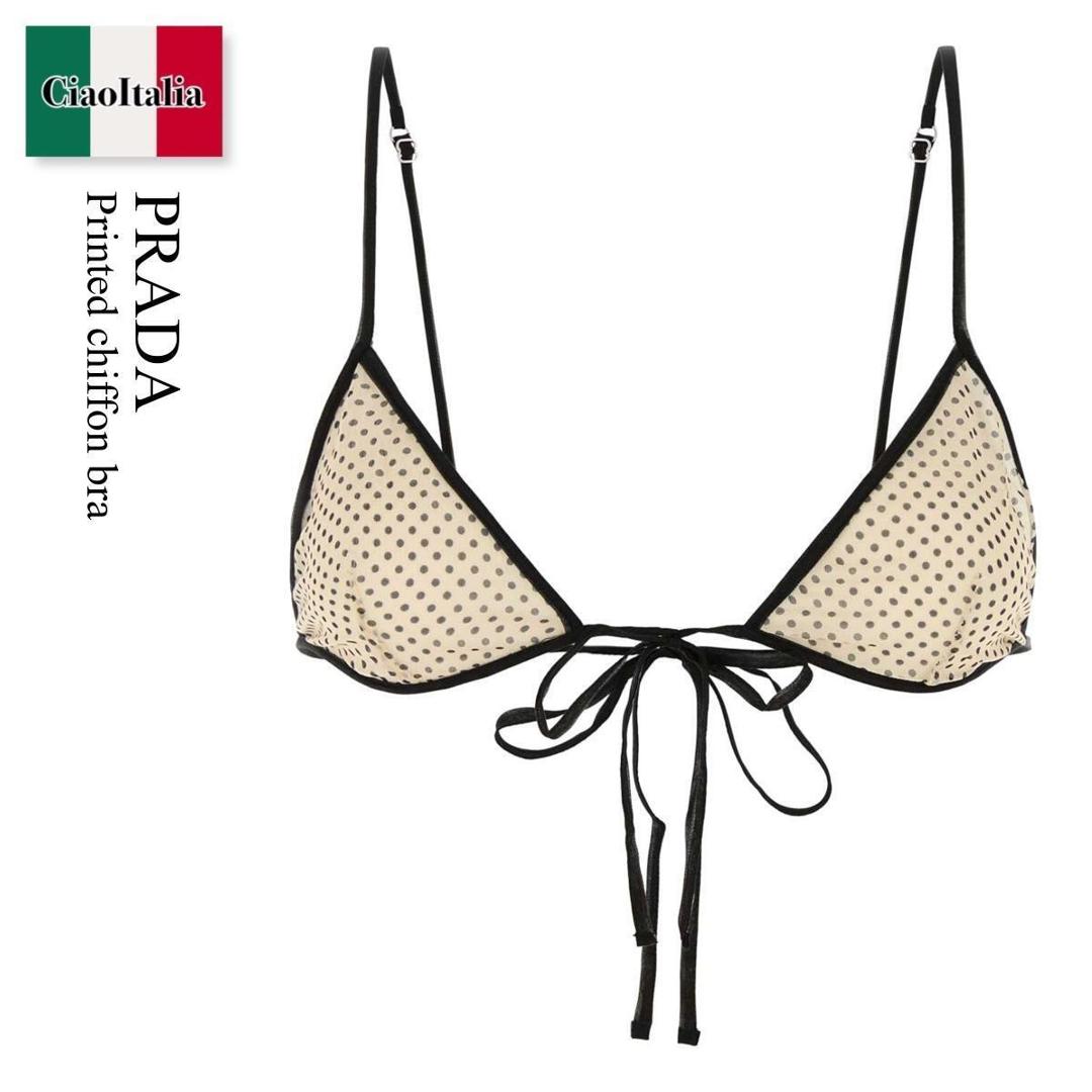 【寸法押さえる・店卸し資産境界線・早め者制覇！】 プラダ / Prada Printed Chiffon Bra / RG6333 F0770 / RG6333 SOOO17LD F0770 / RG6333SOOO17LD / RG6333SOOO17LD F0770 / RG6333SOOO17LDF0770 / ブラ