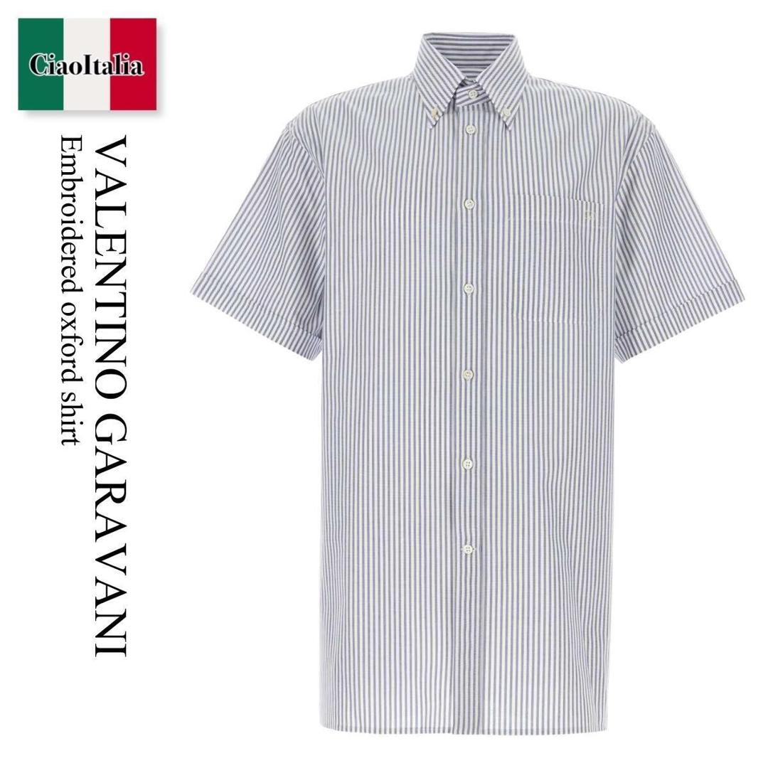 【分量制限事項・店卸し資産区分け・早め者白星！】 バレンチノ / Valentino Garavani Embroidered Oxford Shirt / 6V3AAIA0AKT / 6V3AAIA0AKT QT7 / 6V3AAIA0AKTQT7 / プルオーバー