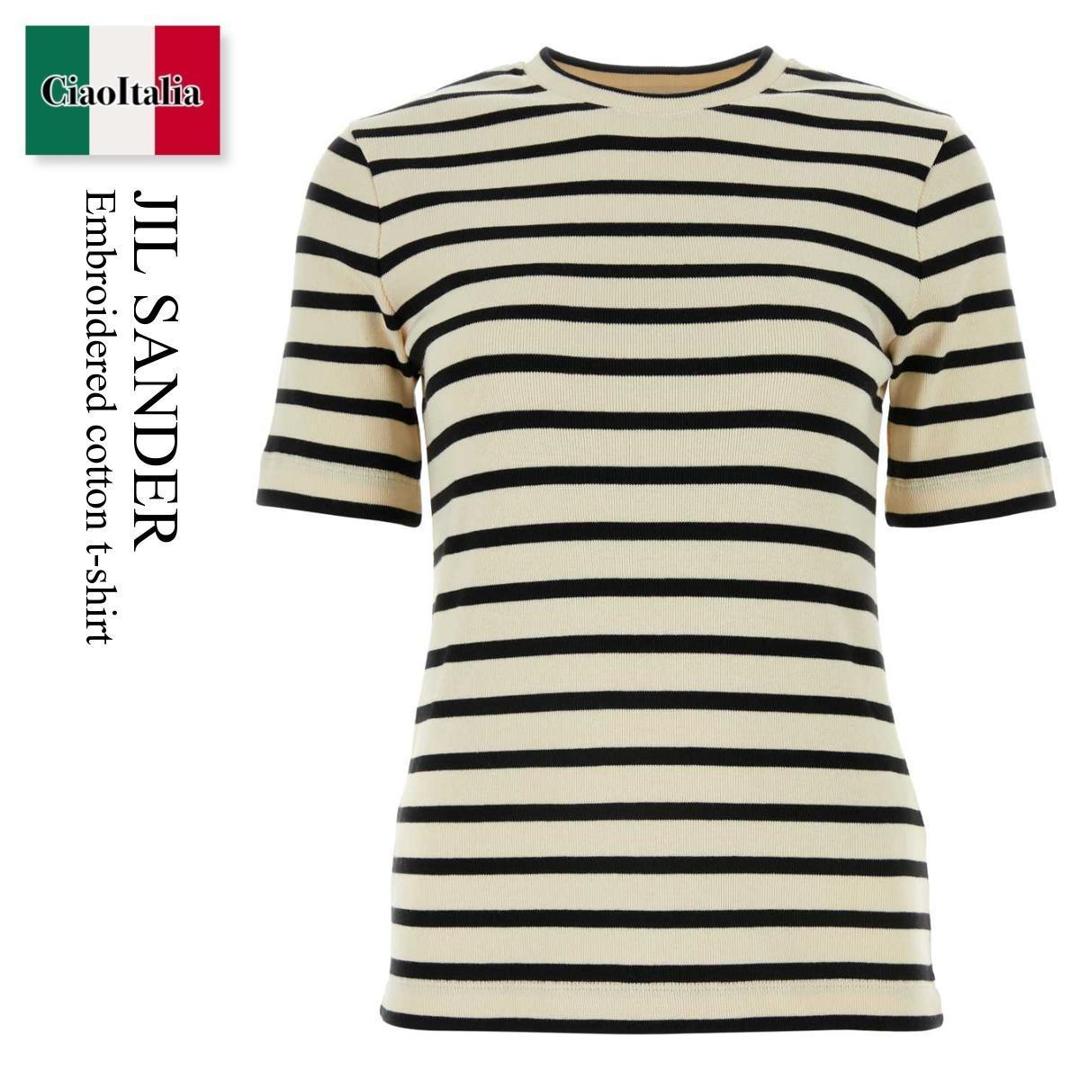 【数量限定・在庫限り・早い者勝ち！】 ジルサンダー / Jil Sander Embroidered Cotton T-Shirt / J40GC0111J 46497 / J40GC0111J 46497 080 / J40GC0111J46497 / J40GC0111J46497 080 / J40GC0111J46497080 / Tシャツ・カットソー