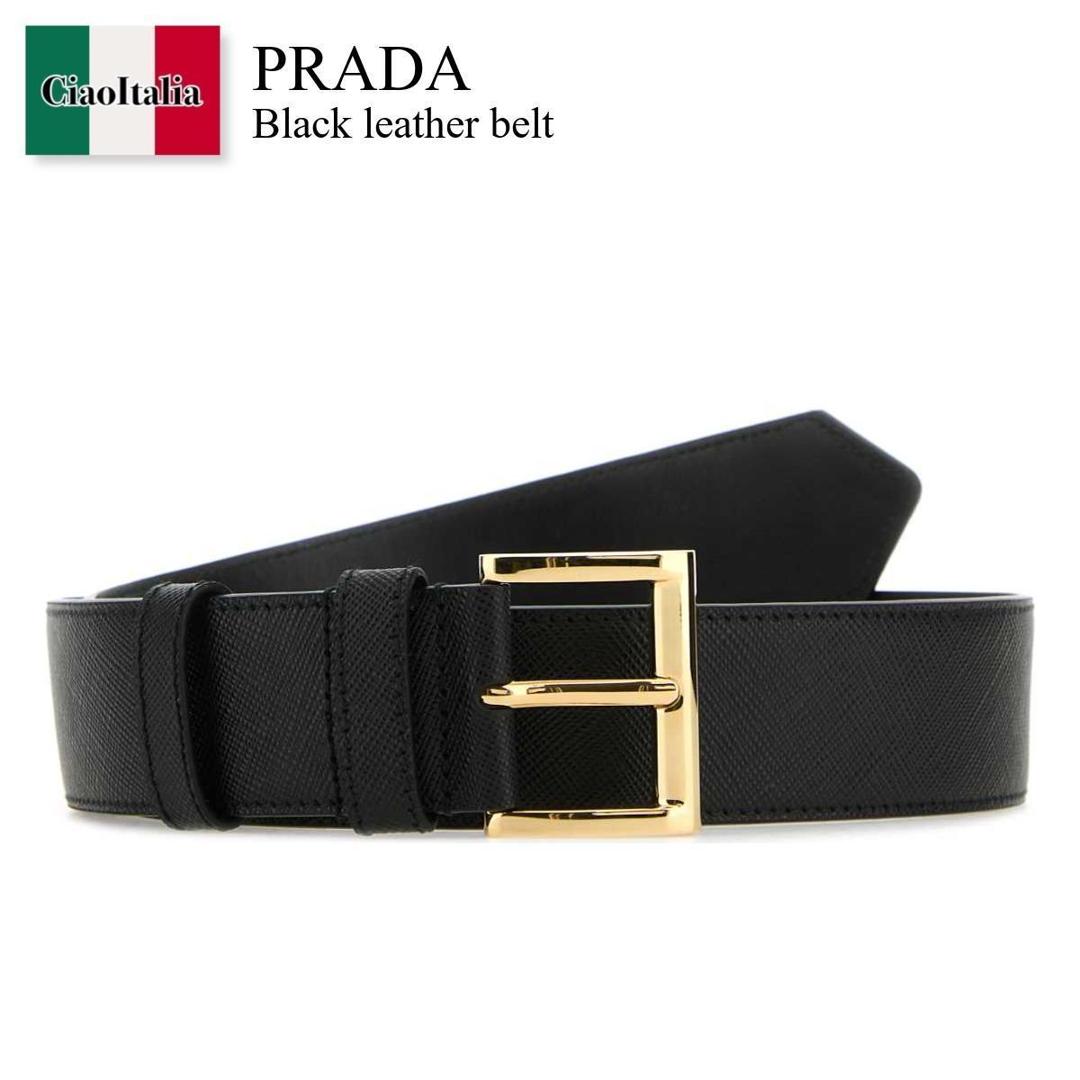PRADA ブラック レザーベルト　レディース PRADA/プラダ_Women通販 | レザー ベルト【送料無料】【店頭受取可能