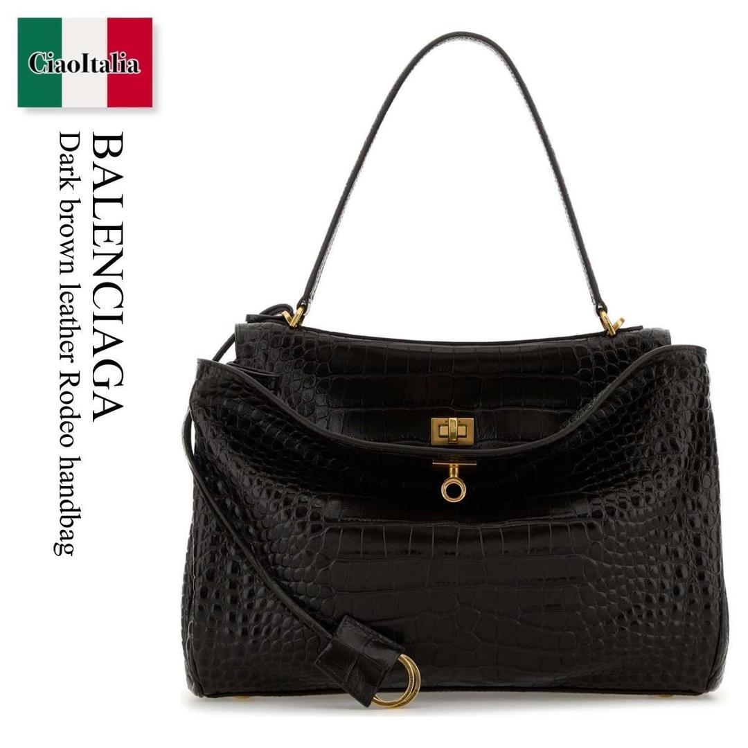【数量限定・在庫限り・早い者勝ち!】 バレンシアガ / かばん / カバン / Balenciaga Dark Brown Leather Rodeo Handbag / 789772 2AA5L / 789772 2AA5L 2221 / 7897722AA5L / 7897722AA5L 2221 / 7897722AA5L2221 / ハンドバッグ|Ciao Italia