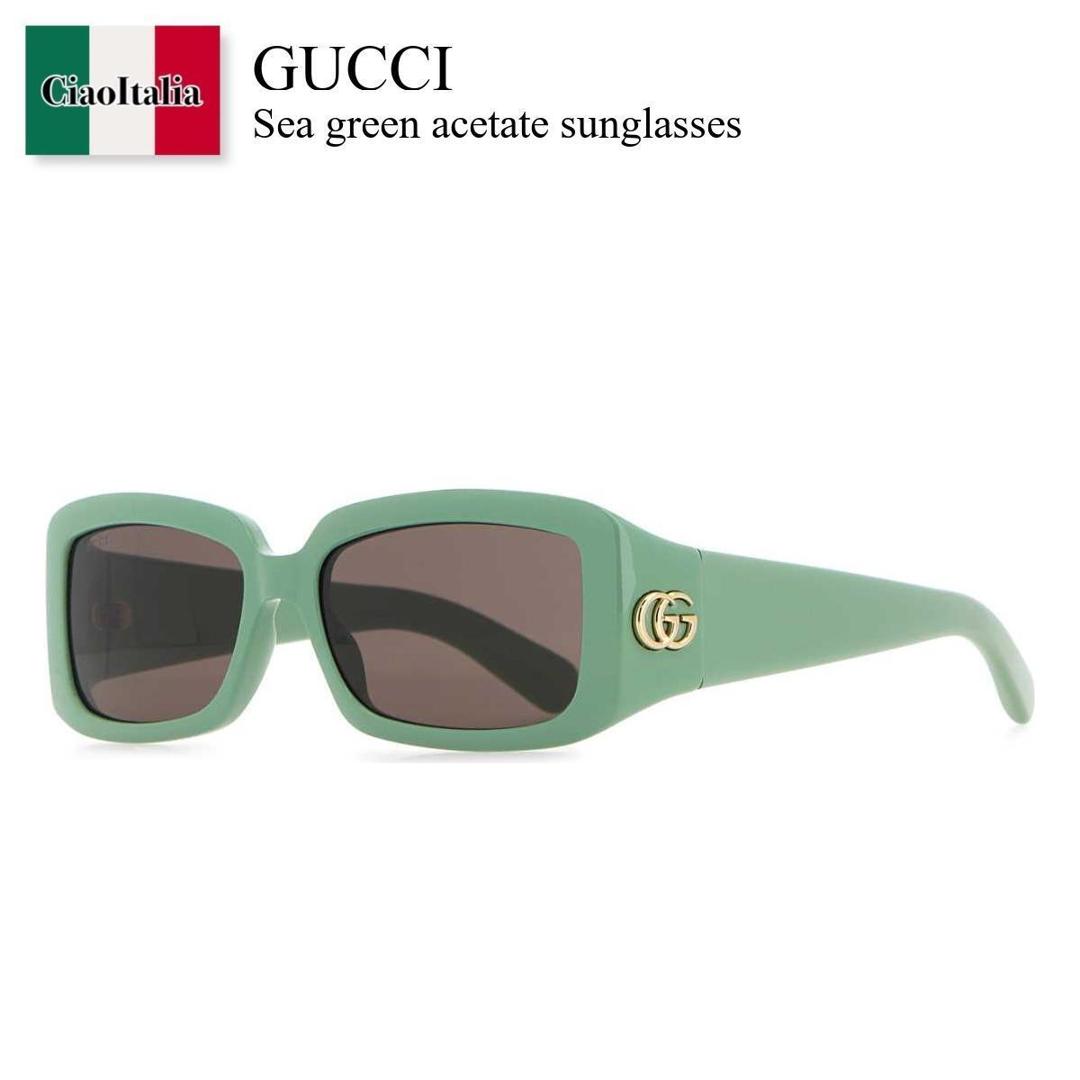 【数量限定・在庫限り・早い者勝ち！】 グッチ / Gucci Sea Green Acetate Sunglasses / 755245 J1691 / 755245 J1691 3912 / 755245J1691 / 755245J1691 3912 / 755245J16913912 / サングラス