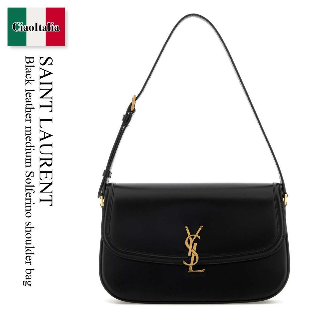 【数量限定・在庫限り・早い者勝ち！】 サンローラン / かばん / カバン / Saint Laurent Black Leather Medium Solferino Shoulder Bag / 832332 0SX0W / 832332 0SX0W 1000 / 8323320SX0W / 8323320SX0W 1000 / 8323320SX0W1000 / ショルダーバッグ・ポシェット