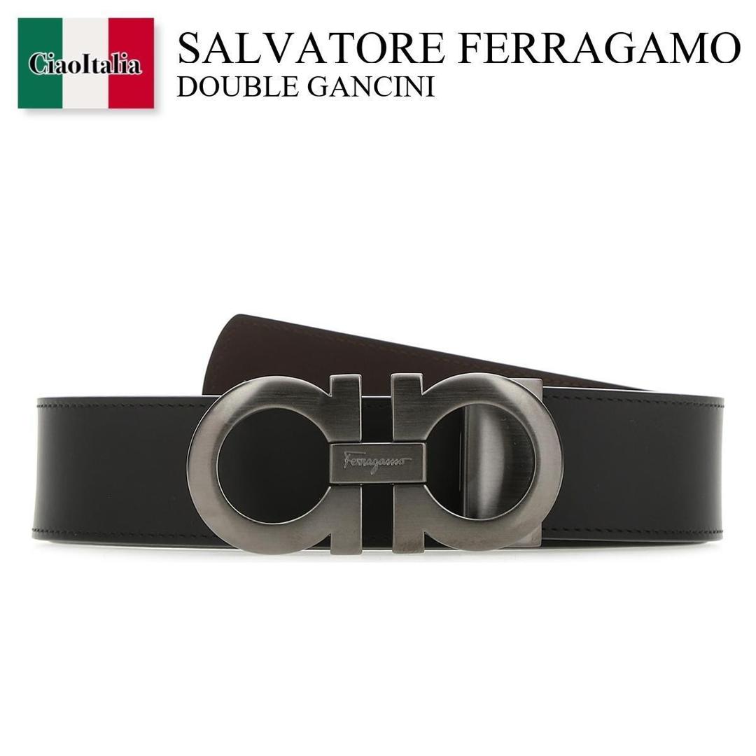 【数量限定・在庫限り・早い者勝ち！】 フェラガモ / Salvatore Ferragamo Double Gancini / 675542 464231 / 675542 464231 NEROHICKORY / 675542464231 / 675542464231 NEROHICKORY / 675542464231NEROHICKORY / ベルト｜Ciao Italia