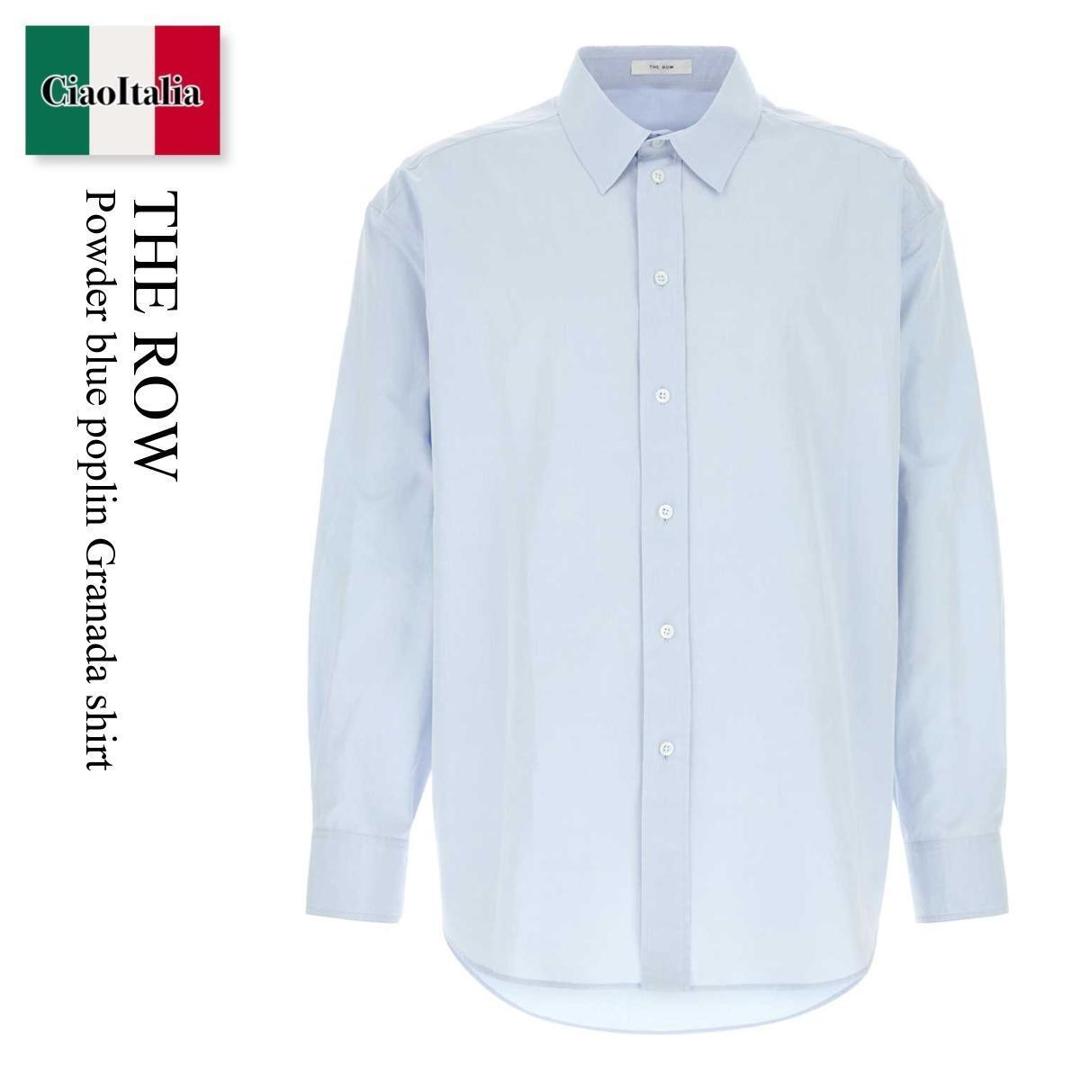 【寸法押さえる・店卸し資産境界線・早め者制覇！】 ザ・ロウ / The Row Powder Blue Poplin Granada Shirt / 1210W 4294 / 1210W 4294 LSB / 1210W4294 / 1210W4294 LSB / 1210W4294LSB / プルオーバー