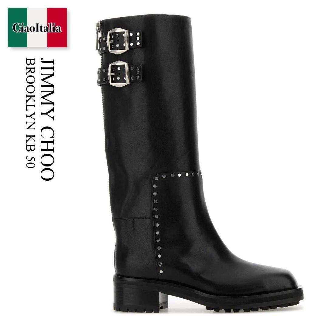 【数量限定・在庫限り・早い者勝ち！】 ジミーチュウ / Jimmy Choo Brooklyn Kb 50 / BROOKLYNKB50UMJ / BROOKLYNKB50UMJ BLACKSILVER / BROOKLYNKB50UMJBLACKSILVER / ロングブーツ