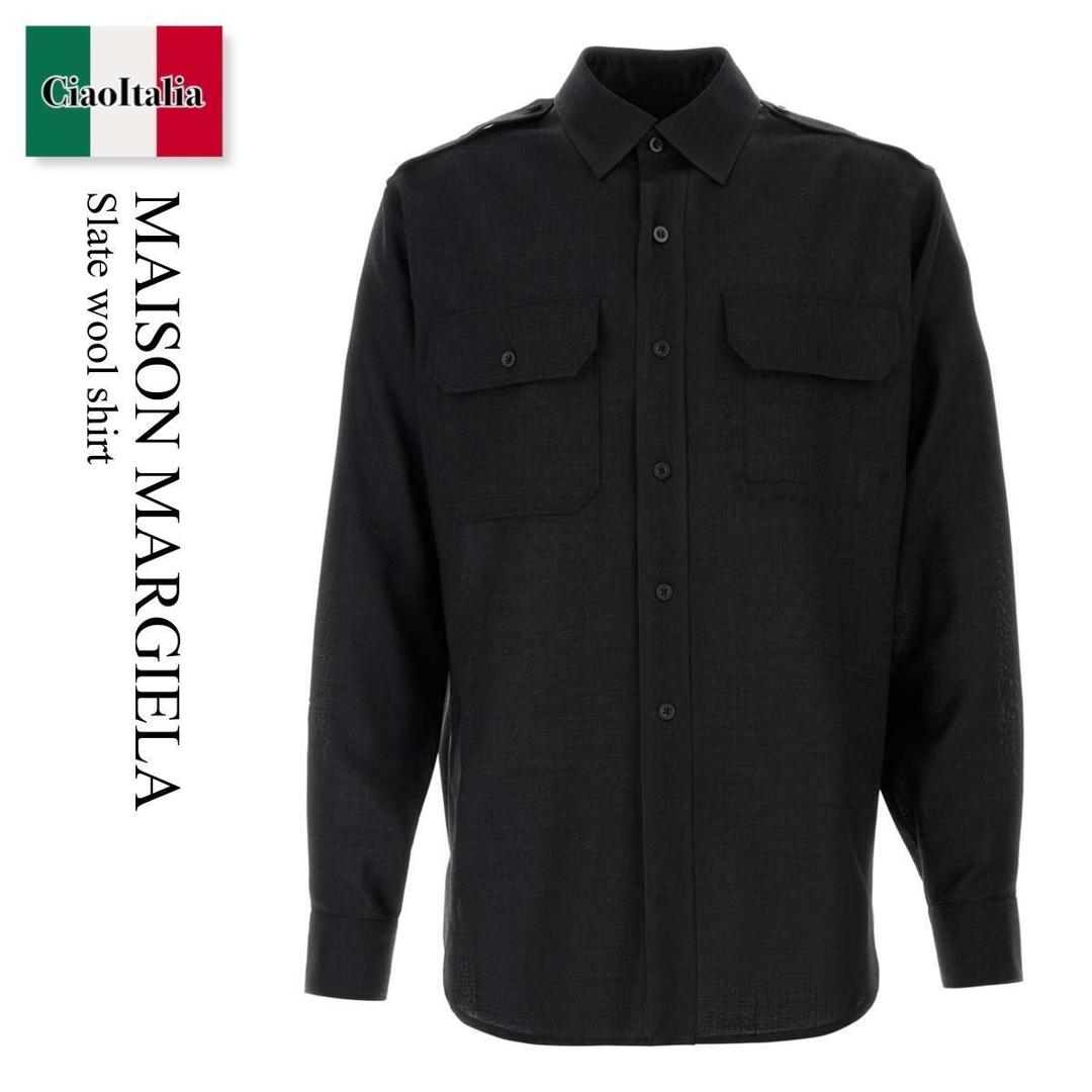 【寸法押さえる・店卸し資産境界線・早め者制覇！】 住み家 マルジェラ / Maison Margiela Slate Wool Shirt / S50DT0059 M35524 / S50DT0059 M35524 855M / S50DT0059M35524 / S50DT0059M35524 855M / S50DT0059M35524855M / プルオーバー