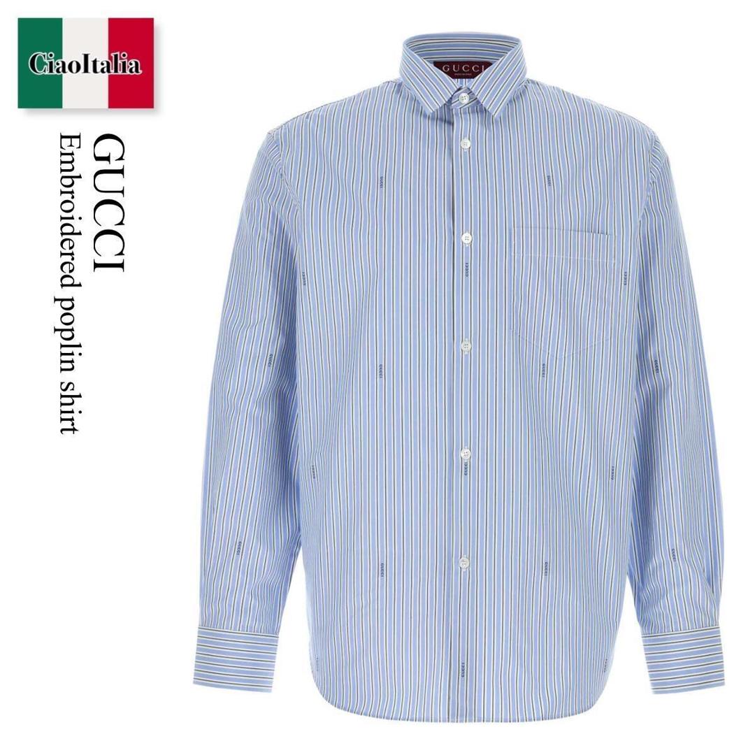 【寸法押さえる・店卸し資産境界線・早め者制覇！】 グッチ / Gucci Embroidered Poplin Shirt / 852714 ZAUBA / 852714 ZAUBA 4061 / 852714ZAUBA / 852714ZAUBA 4061 / 852714ZAUBA4061 / プルオーバー