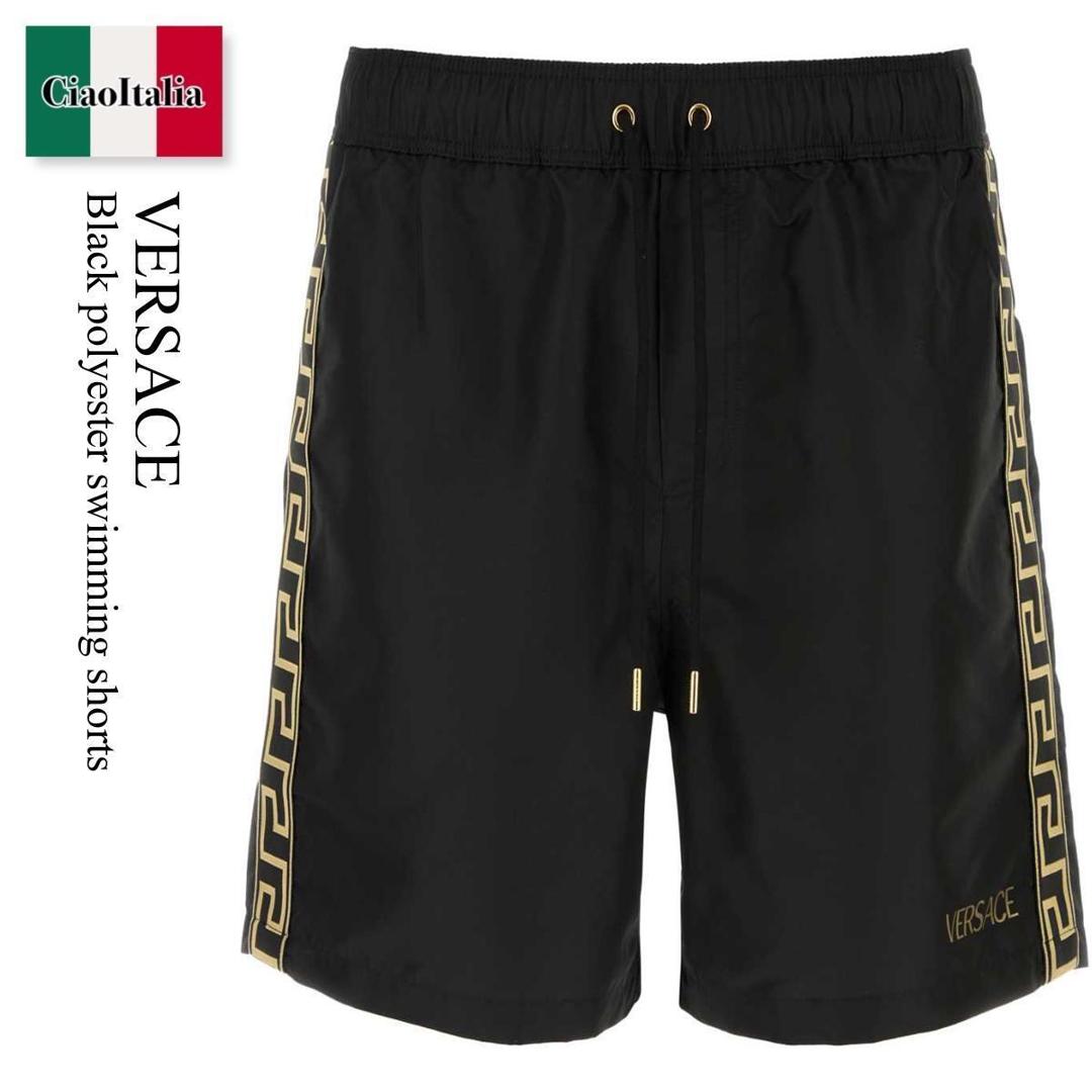 【寸法押さえる・店卸し資産境界線・早め者制覇！】 ヴェルサーチェ / Versace Black Polyester Swimming Shorts / 10227 681A16484 / 10227 681A16484 2B130 / 10227681A16484 / 10227681A16484 2B130 / 10227681A164842B130 / 海水着