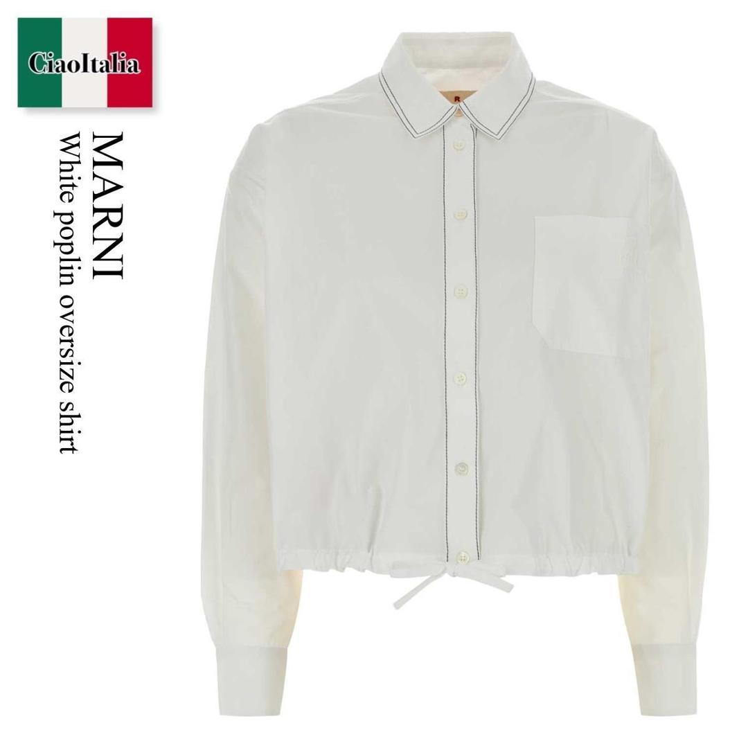【数量限定・在庫限り・早い者勝ち！】 マルニ / Marni White Poplin Oversize Shirt / CAMA0670S0UTCY67 / CAMA0670S0UTCY67 00W01 / CAMA0670S0UTCY6700W01 / ブラウス・シャツ｜Ciao Italia