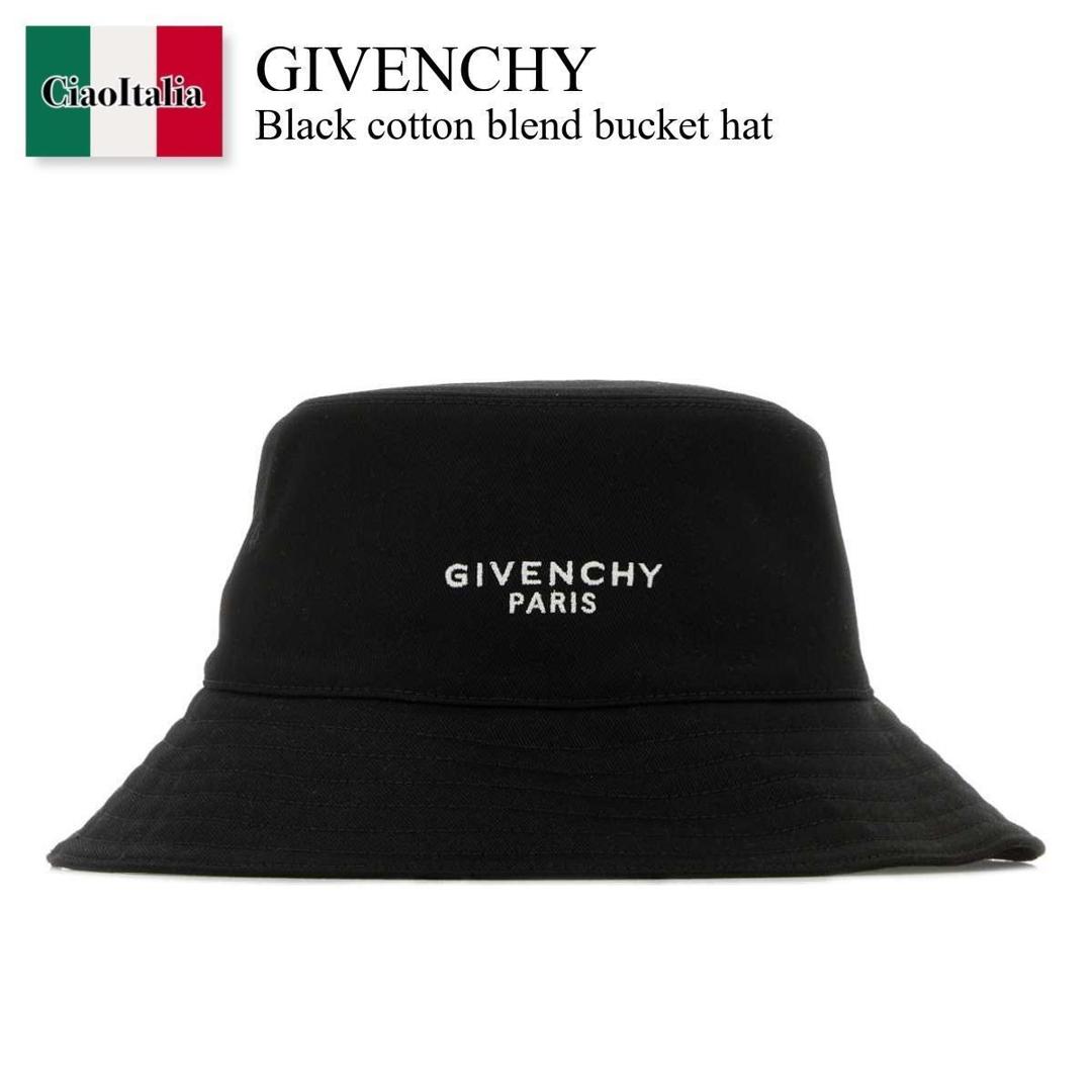 【寸法押さえる・店卸し資産境界線・早め者制覇！】 ジバンシィ / Givenchy Black Cotton Blend Bucket Hat / BPZ0CBP0C4 / BPZ0CBP0C4 001 / BPZ0CBP0C4001 / かぶり笠