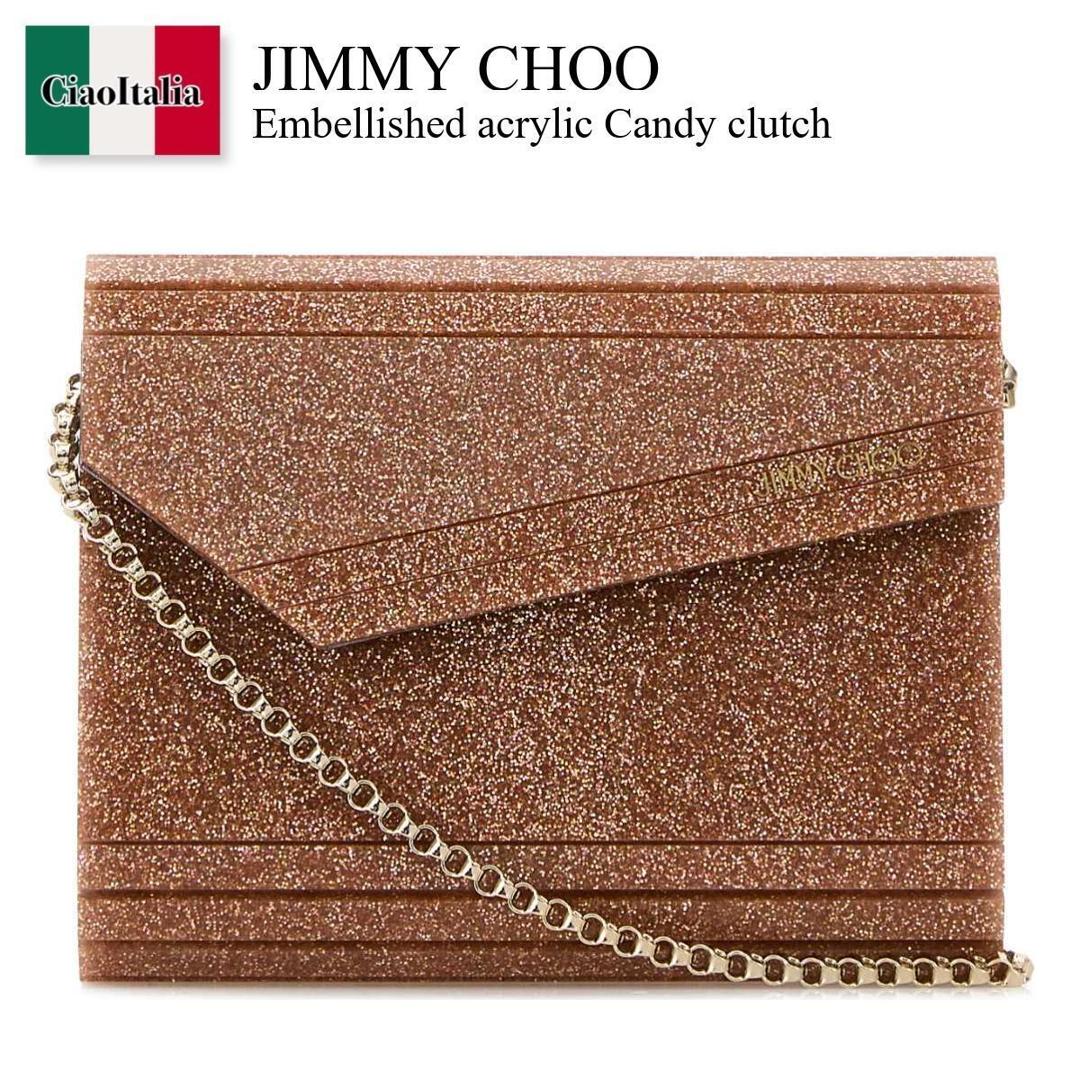 【寸法押さえる・店卸し資産境界線・早め者制覇！】 ジミーチュウ / かばん / 袋 / Jimmy Choo Embellished Acrylic Candy Clutch / CANDYFGY / CANDYFGY ROSE / CANDYFGYROSE / クラッチペダル御徒面子