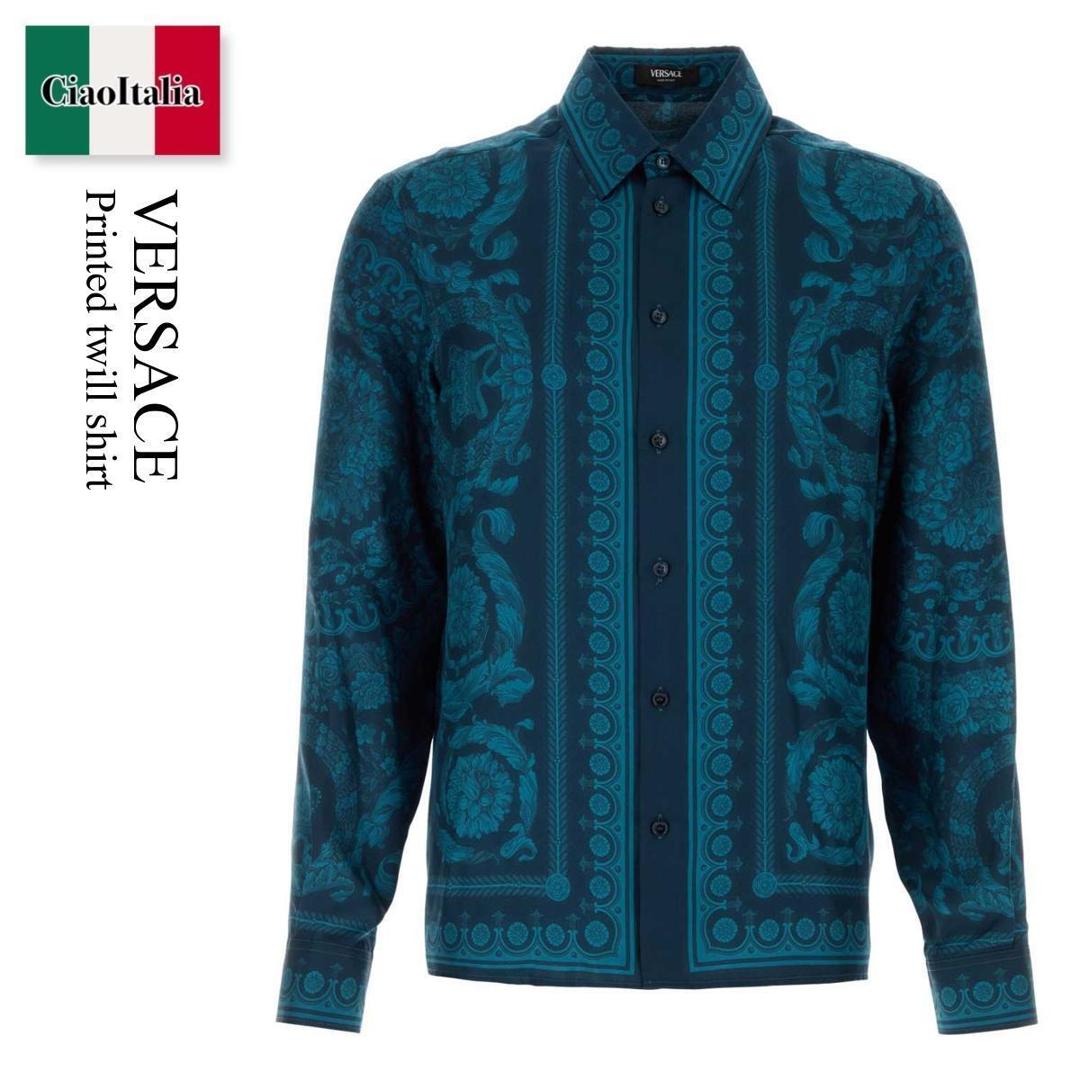 【寸法押さえる・店卸し資産境界線・早め者制覇！】 ヴェルサーチェ / Versace Printed Twill Shirt / 10217 151A13557 / 10217 151A13557 5UH90 / 10217151A13557 / 10217151A13557 5UH90 / 10217151A135575UH90 / プルオーバー