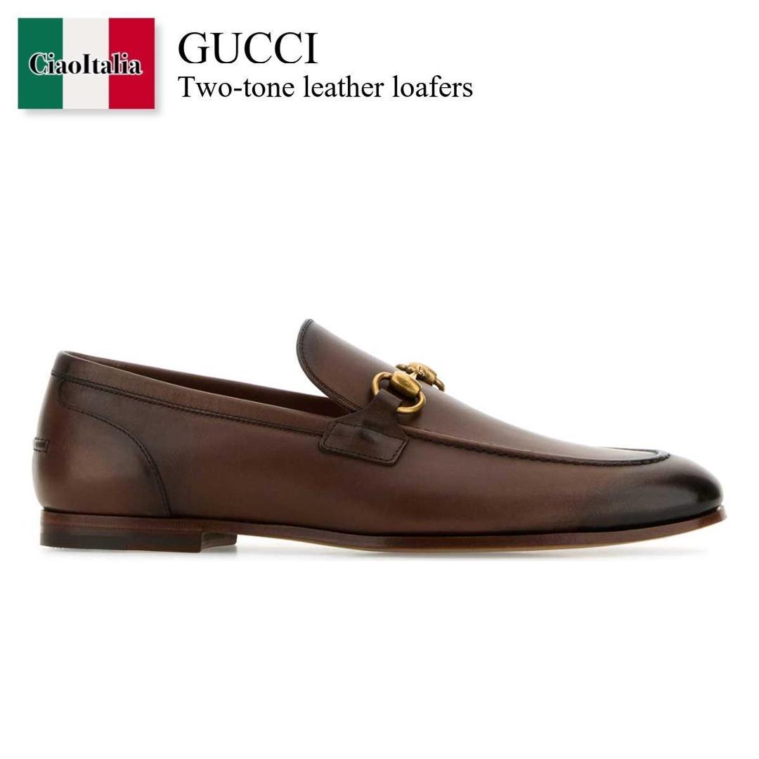 【寸法押さえる・店卸し資産境界線・早め者戦勝！】 グッチ / Gucci Two-Tone Leather Loafers / 406994 BLM00 / 406994 BLM00 2024 / 406994BLM00 / 406994BLM00 2024 / 406994BLM002024 / 御召しものシューズ・革靴・商行為シューズ