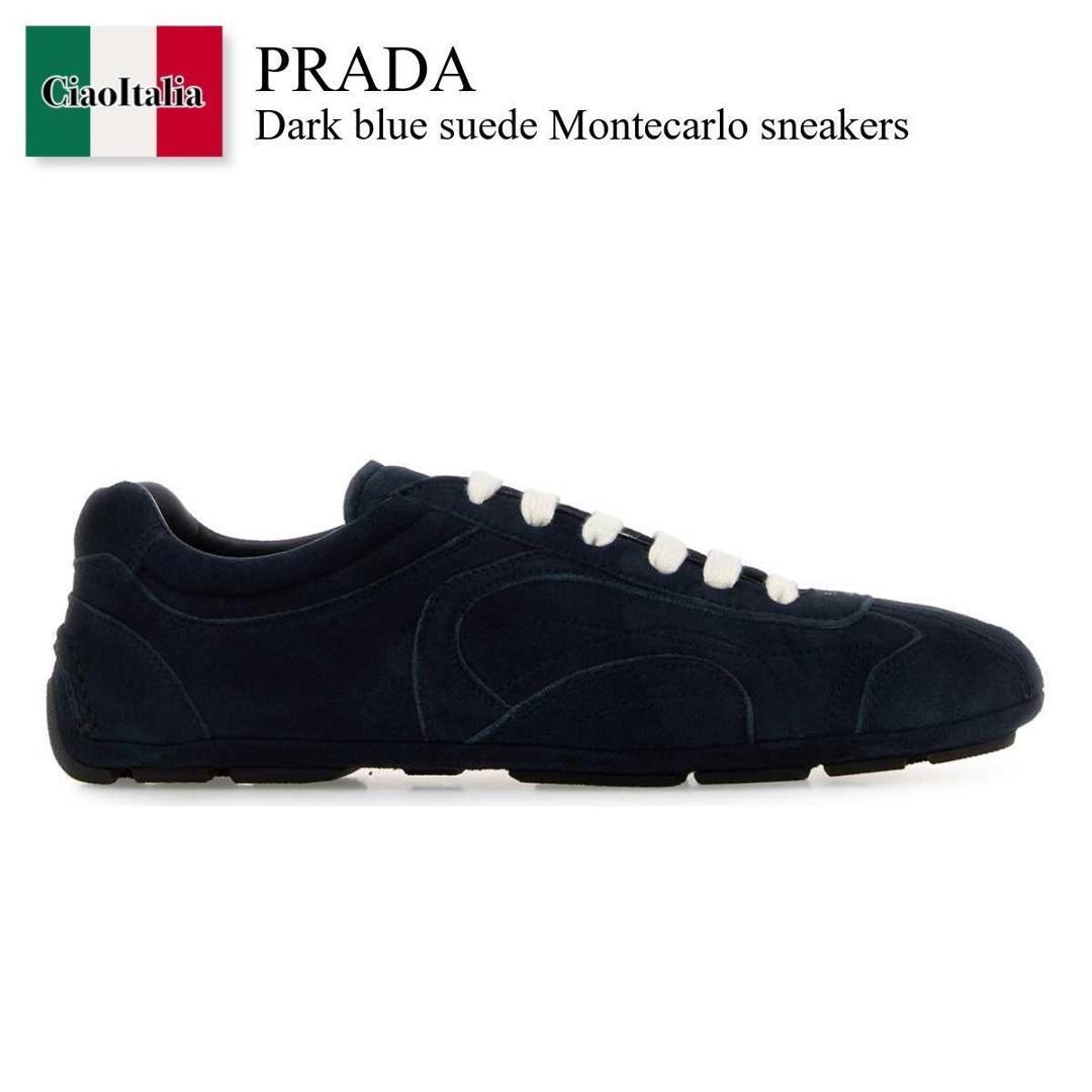 【数量限定・在庫限り・早い者勝ち!】 プラダ / Prada Dark Blue Suede Montecarlo Sneakers / 1E247O F0008 / 1E247O FDD10008 F0008 / 1E247OFDD10008 / 1E247OFDD10008 F0008 / 1E247OFDD10008F0008 / スニーカー|Ciao Italia