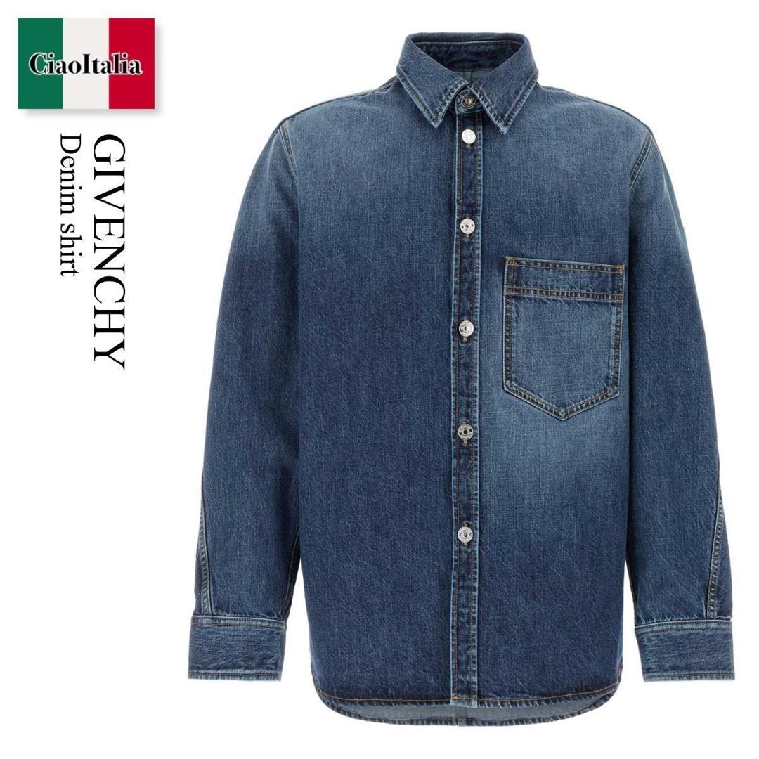 【寸法押さえる・店卸し資産境界線・早め者制覇！】 ジバンシィ / Givenchy Denim Shirt / BM618N516L / BM618N516L 401 / BM618N516L401 / プルオーバー