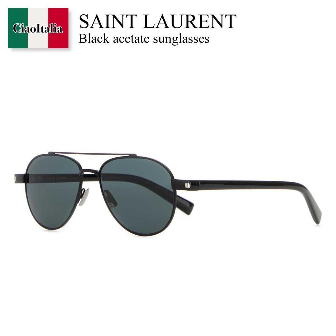 【数量限定・在庫限り・早い者勝ち！】 サンローラン / Saint Laurent Black Acetate Sunglasses / 843061 Y9965 / 843061 Y9965 1000 / 843061Y9965 / 843061Y9965 1000 / 843061Y99651000 / サングラス 39,973円