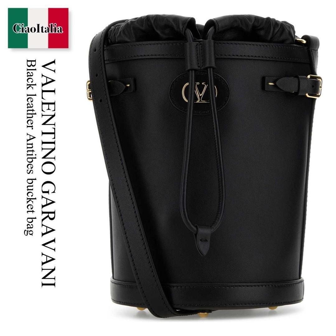 【数量限定・在庫限り・早い者勝ち！】 バレンチノ / かばん / カバン / Valentino Garavani Black Leather Antibes Bucket Bag / 8W2B0S97YYQ / 8W2B0S97YYQ 0NO / 8W2B0S97YYQ0NO / ショルダーバッグ・ポシェット｜Ciao Italia