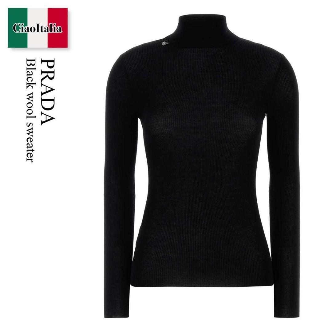 【数量限定・在庫限り・早い者勝ち！】 プラダ / Prada Black Wool Sweater / P26567 F0002 / P26567 SOOO18PX F0002 / P26567SOOO18PX / P26567SOOO18PX F0002 / P26567SOOO18PXF0002 / ニット・セーター｜Ciao Italia