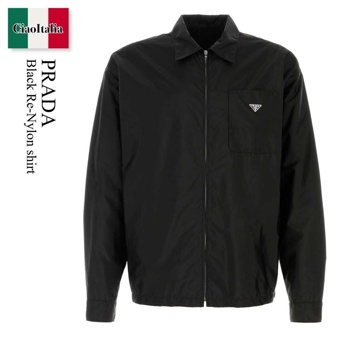 【寸法押さえる・店卸し資産境界線・早め者制覇！】 プラダ / Prada Black Re-Nylon Shirt / SC847S F0002 / SC847S OOO1WQ9 F0002 / SC847SOOO1WQ9 / SC847SOOO1WQ9 F0002 / SC847SOOO1WQ9F0002 / プルオーバー