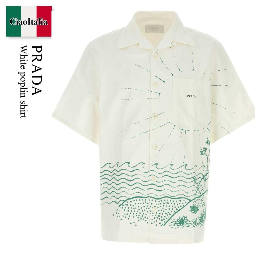 【寸法押さえる・店卸し資産境界線・早め者制覇！】 プラダ / Prada White Poplin Shirt / UCS414 F0089 / UCS414 SUMO184H F0089 / UCS414SUMO184H / UCS414SUMO184H F0089 / UCS414SUMO184HF0089 / プルオーバー