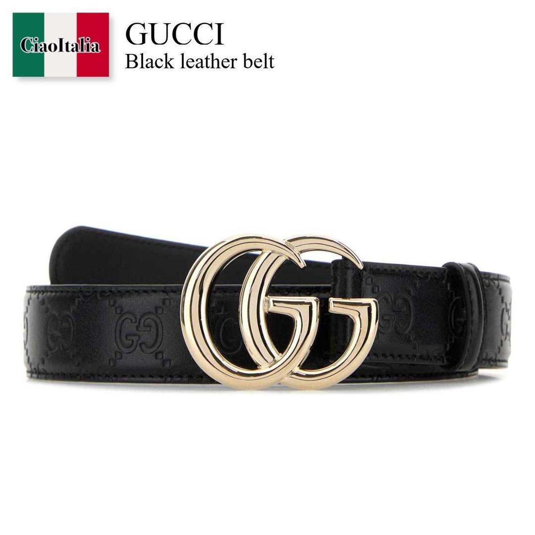【数量限定・在庫限り・早い者勝ち！】 グッチ / Gucci Black Leather Belt / 625839 AAD5L / 625839 AAD5L 1000 / 625839AAD5L / 625839AAD5L 1000 / 625839AAD5L1000 / ベルト｜Ciao Italia