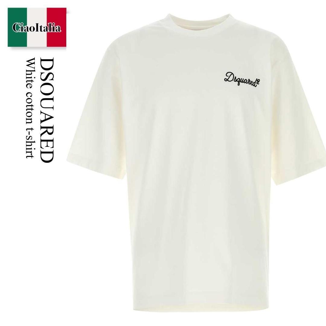 【数量限定・在庫限り・早い者勝ち！】 ディースクエアード / Dsquared White Cotton T-Shirt / S74GD1525 D20106 / S74GD1525 D20106 100 / S74GD1525D20106 / S74GD1525D20106 100 / S74GD1525D20106100 / Tシャツ・カットソー