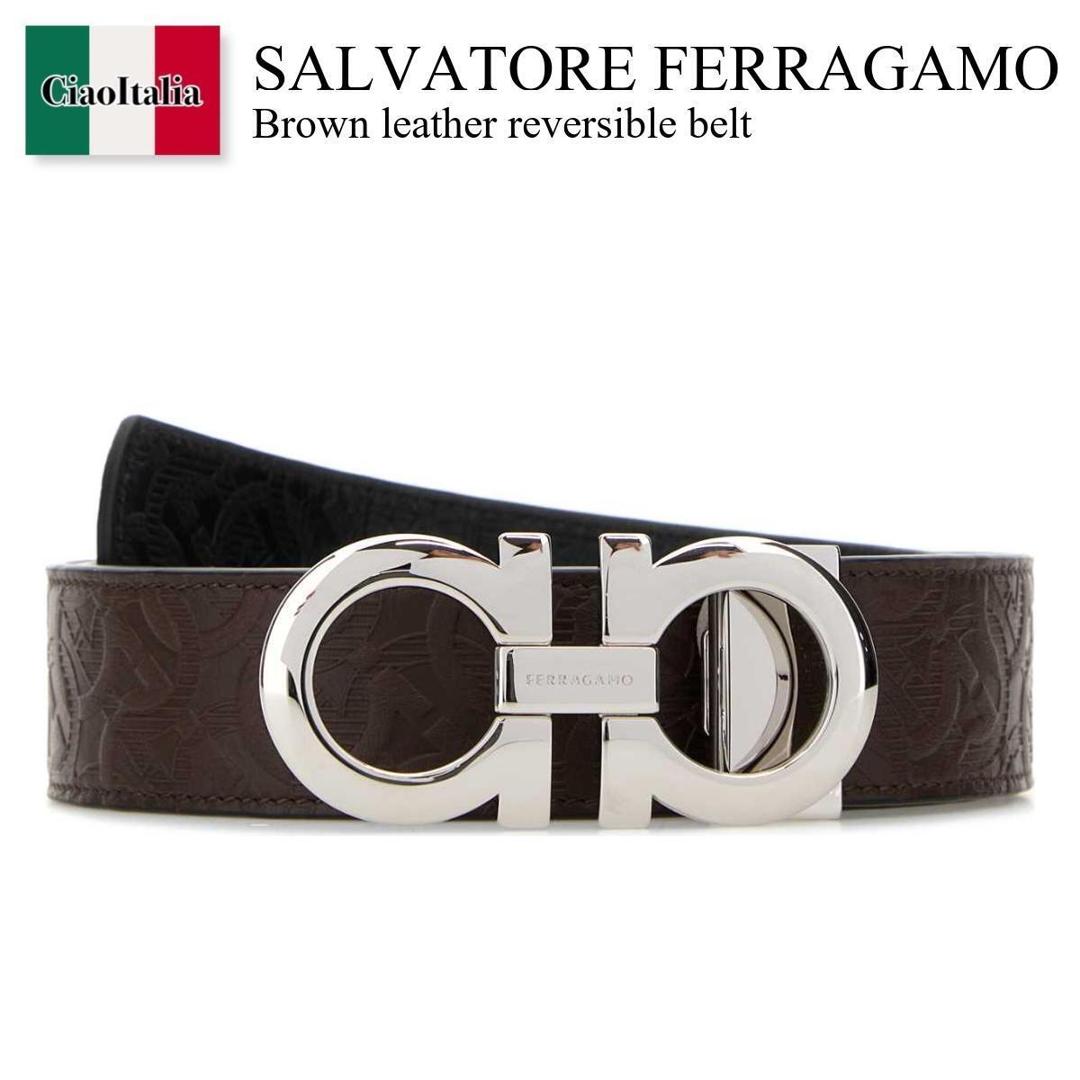 【数量限定・在庫限り・早い者勝ち！】 フェラガモ / Salvatore Ferragamo Brown Leather Reversible Belt / 675542 741409 / 675542 741409 TABACCONERO / 675542741409 / 675542741409 TABACCONERO / 675542741409TABACCONERO / ベルト｜Ciao Italia